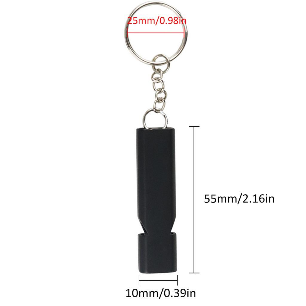 Double Tube Safety Whistle Camping Emergency Whistle Survival Equipment Aluminum Alloy Whistle for Survival Lifesaving