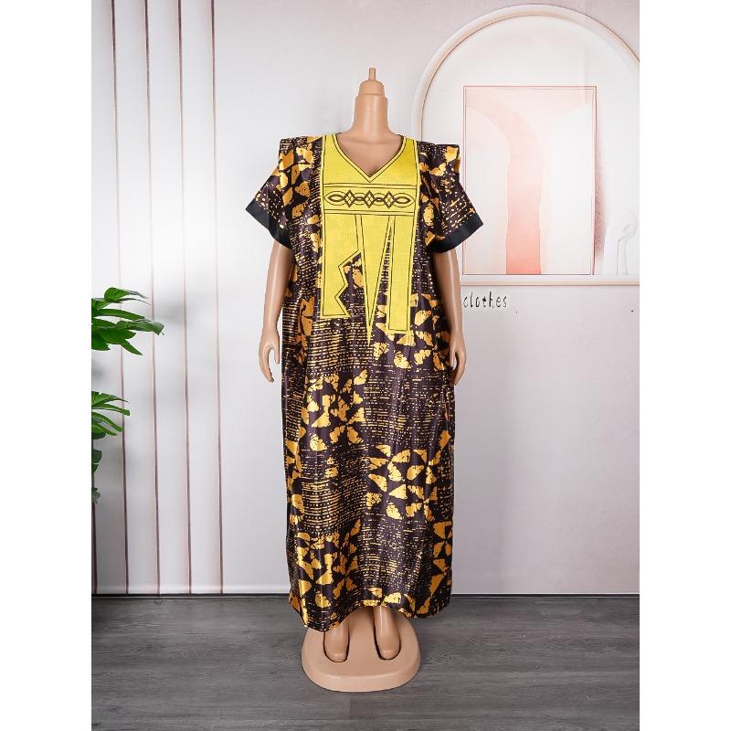 Plus Size Women's New Fashion Print Maxi Dress
