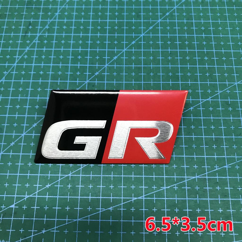 Toyota GAZOO Racing Metallaufkleber-Set: Lenkrad-, Seiten- und Dekorationsaufkleber mit GR-Logo