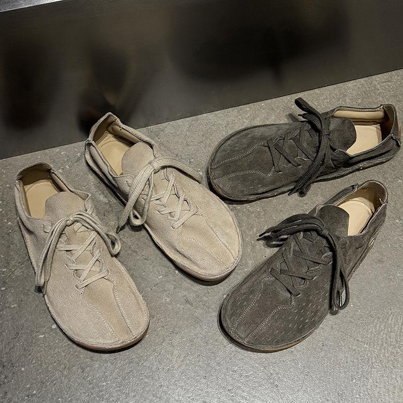 Wandern faule Flut barfuß vielseitige Schuhe einfach flach bequem Schnürschuhe Freizeitschuhe 25690 gelb, grün-J