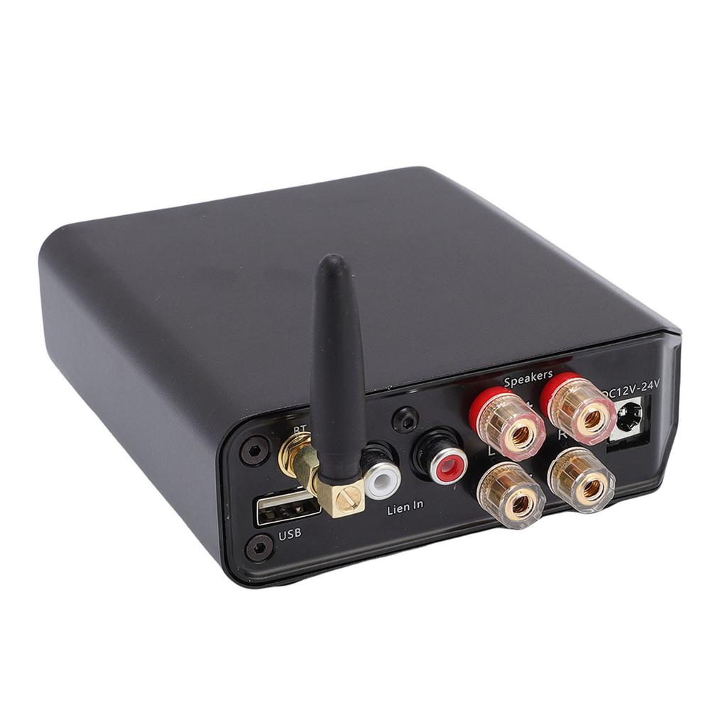 Stereo Amplifier Bluetooth 5.4 USB AUX Input 2 Channel 50Wx2 HiFi Amp for MP3 WAV WMA APE FLAC US Plug
