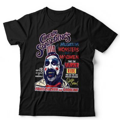 Tričko Captain Spaulding Unisex Sid Haig Rob Zombie Halloween Hororový Dárek