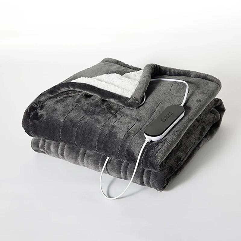 

80*150 см/130*160 см Стирающееся электрическое одеяло Умный термостат Фланель и овчина Одеяло для обогрева коленей Теплое одеяло для тела 130X160cm
