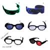 Anime Enthusiasts LED Glasses Carnival Christmas Glasses Photo Props Glowing Light up Eyewear Teens Adult Christmas Gift