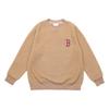 MLB Base Logo Sweatshirts Unisex Brown Crew Neck Moderate Regular 31MTF1061-43B