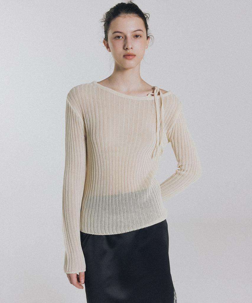 Annie'S Clue One Shoulder Long Sleeve (Ecru)