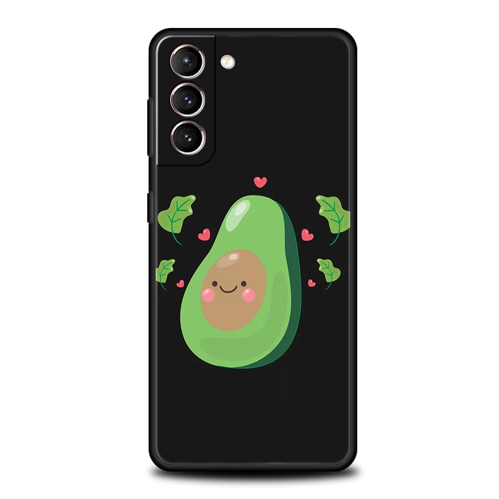 Cute Avocado Baby Yoga Phone Case For Samsung Galaxy S24 S23 S22 S20 Ultra S21 FE 5G S10 S9 Plus S10E Soft Silicone Cover