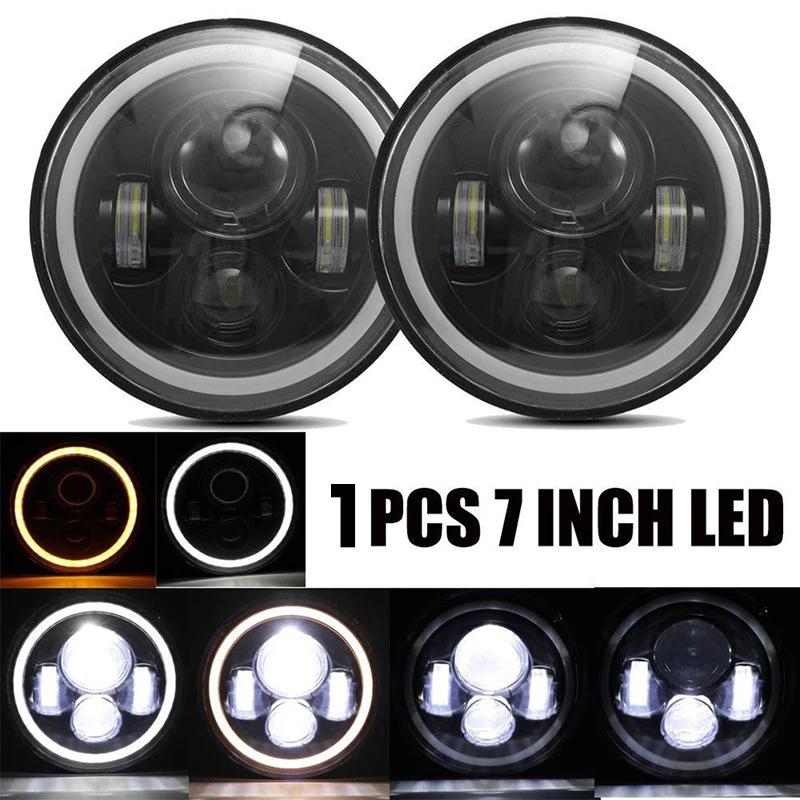 Motorbike LED Headlamp 12V Angel Eye DRL Light Strong Lumens for Cruiser Scooter and Touring Applications