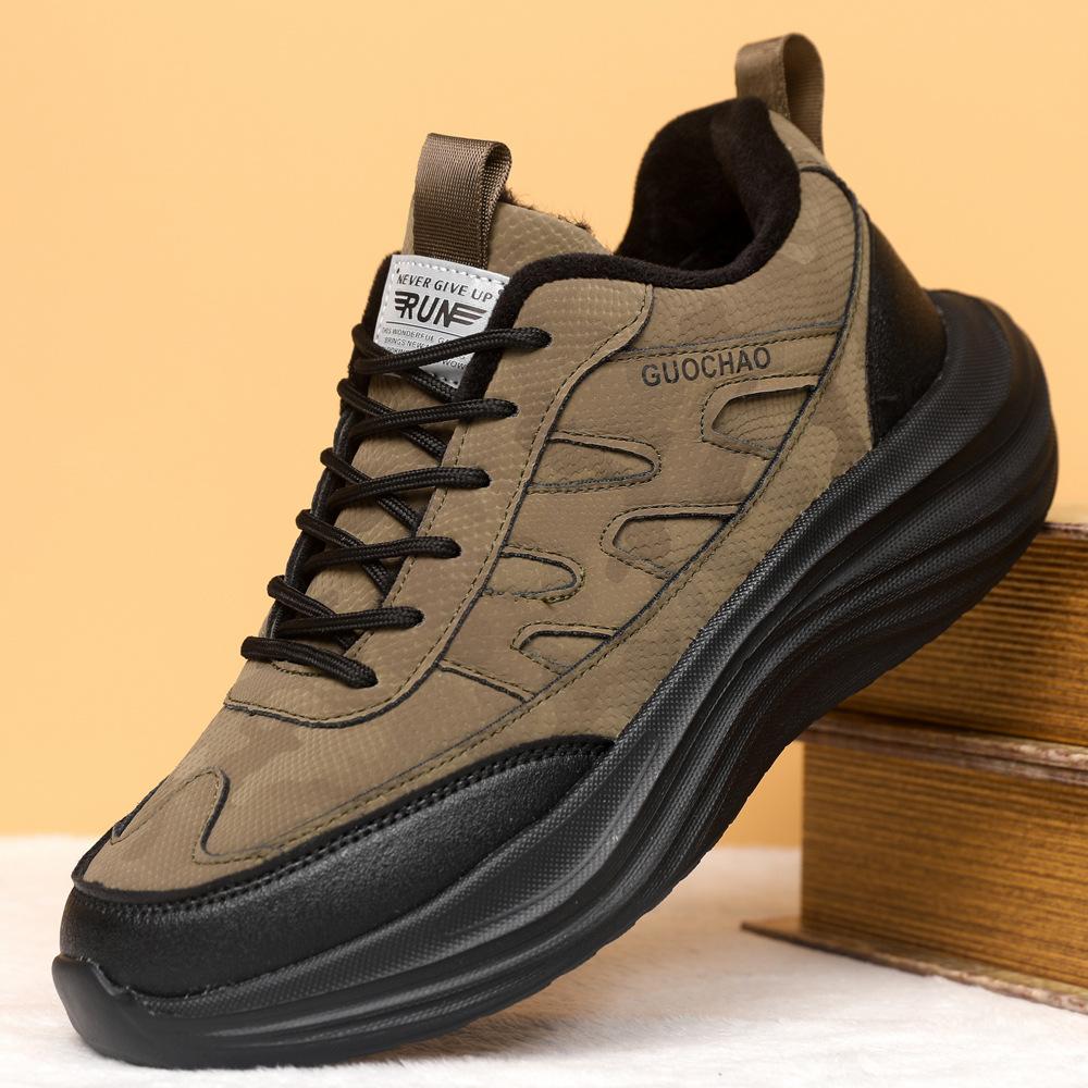 

Winter new velvet thickened wide-headed men s shoes lightweight running shoes men s warm cotton shoes non-slip and waterproof men s cotton shoes 44 standard size