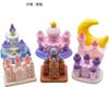 Pinenjoy 6-teilige Harz-Traumschloss-Figur, Mini-Märchenschloss, Weihnachts-Schlossdekoration, Versteck für Waldgeister, Rosa Schloss, Europäischer Stil