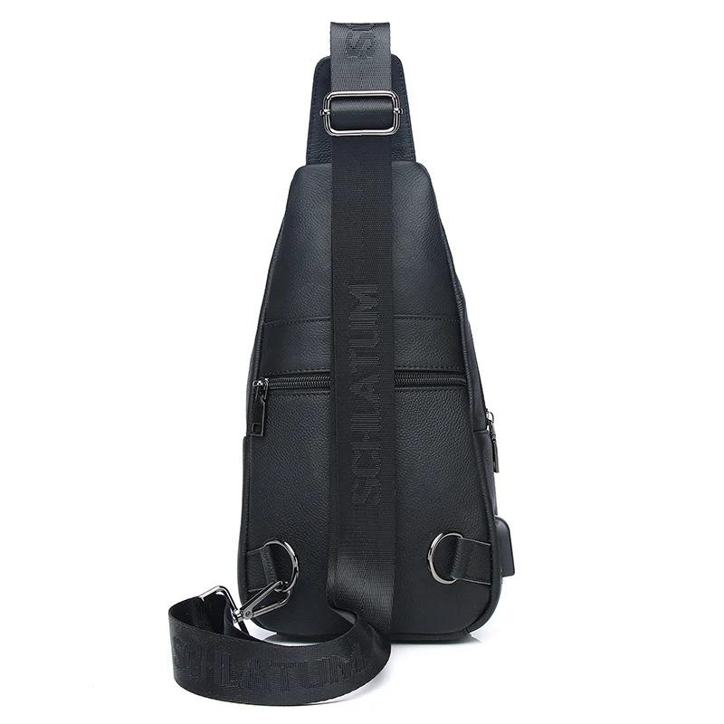 Pánská taška přes rameno crossbody z pravé kůže voděodolná