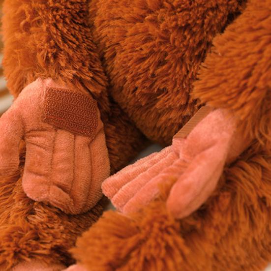 Orangutan Plush Doll Soft Stuffed Animal with Hanging Design High-Elastic Filling Interactive Playful Toy for Kids Adults