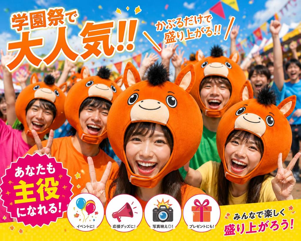 [DOKiDOKi] Horse Hat Cosplay [Cute] Transformation Mask Head Cover Plush Toy Costume Cute Cute Ranch Horse Zodiac Year of the Horse Horse Racing