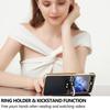 Luxuriöse galvanisierte Handyhülle für Frauen und Mädchen mit Displayschutzfolie und Ring für Samsung Galaxy Z Flip 6 5 4 3 Hülle