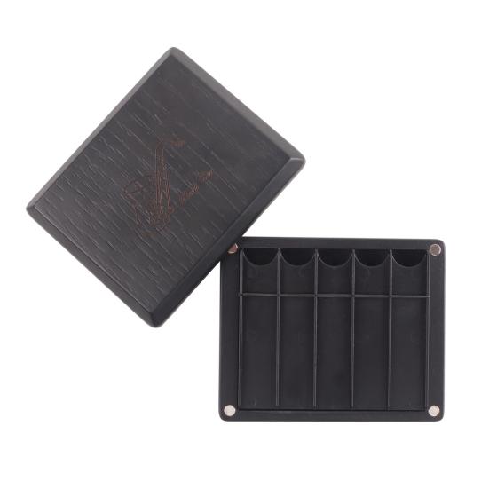 Clarinet Reed Case 10 Slots Saxophone Clarinet Holder Box with Magnetic Closure for Alto Tenor Soprano Saxophone Reeds