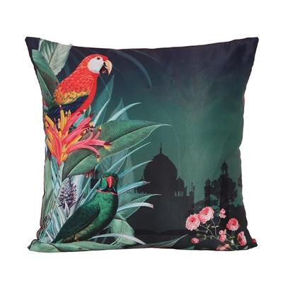 KOKO MAISON INC Garden Parrots Polystain Poszewka na poduszkę | Zamknięcie na klapkę | Nadruk cyfrowy