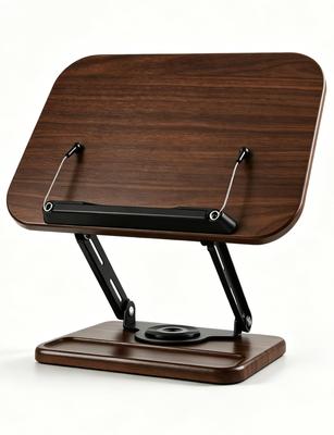 Bookstand, Desktop Book Stand, Study/Reading Stand, 360-Degree Rotation, Ergonomic Design, Stepless Height & Angle Adjustment, for Textbooks/Sheet Mus