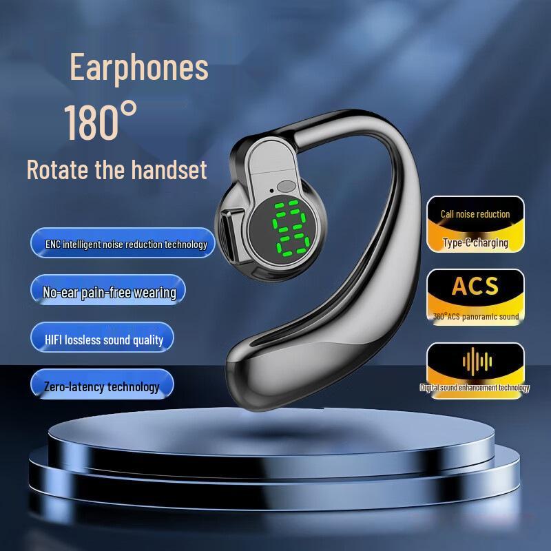 Bone Conduction Bluetooth Earbuds with Long Battery & Clip-on Design for Running (S03)