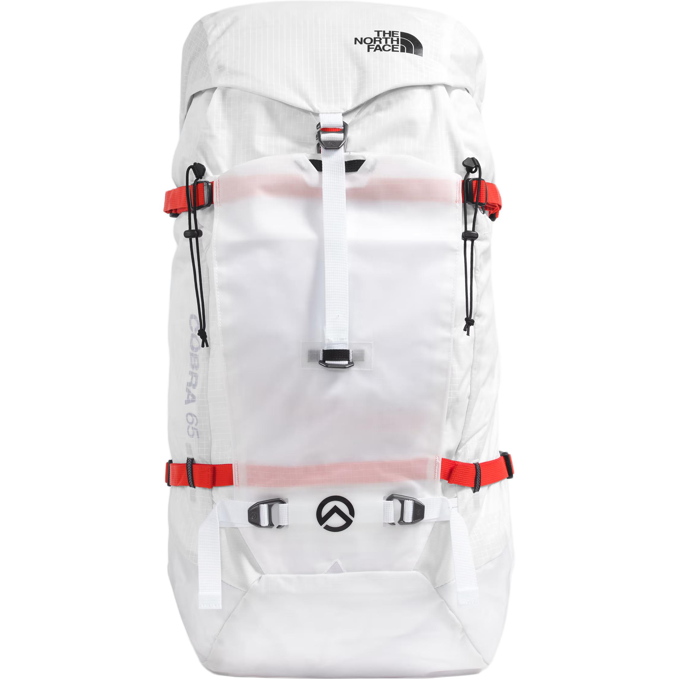 

The North Face Серія Summit 65L Логотип Cobra Дизайн Color Block Альпіністський Рюкзак Зовнішня Сумка Перероблений Нейлон Білий Червоний NF0A52D654G L/XL