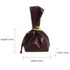 Luxury Designer Soft Leather Clutch Bag Women Pleated Mini Bucket Pouch with Temperament Side Zipper for Party Evening