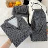 Schickes Pyjama-Set mit Leopardenmuster: Damen Kurzarm Sommer Dreiteilige Homewear