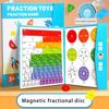 Magnetic Fraction Tiles & Fraction Circles Learning Puzzle Game Set for Preschool Math Manipulatives Educational Tool