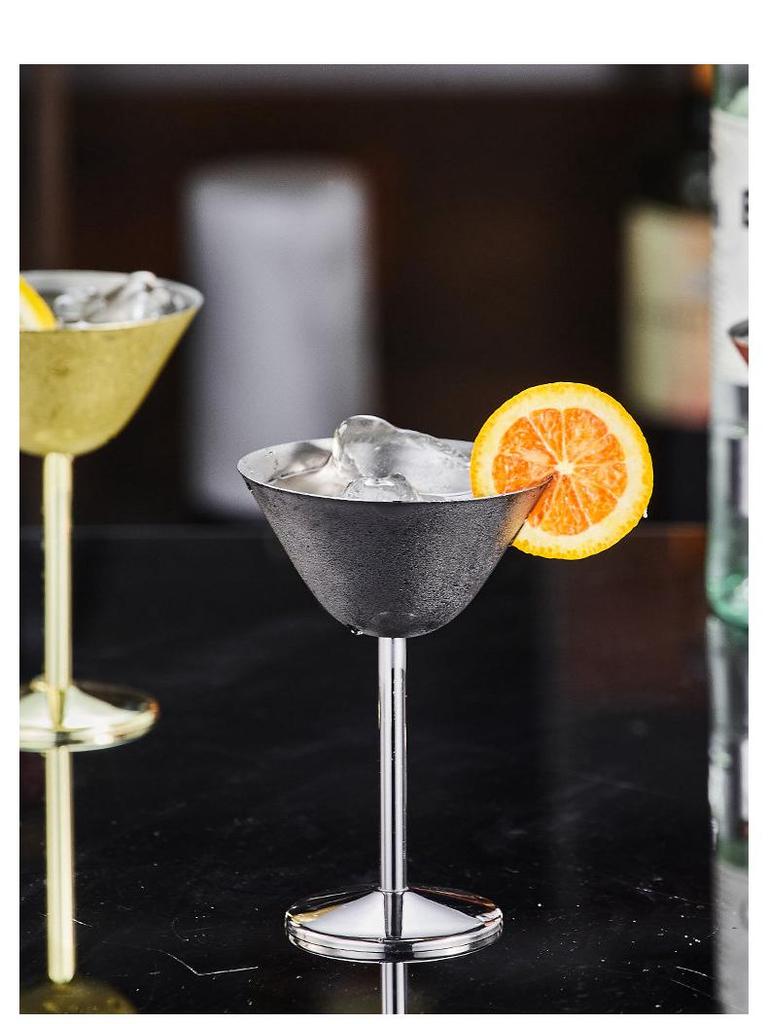Spersonalizowane szklanki ze stali nierdzewnej 304 na wysokiej nóżce do Martini, Szampana i Margarity