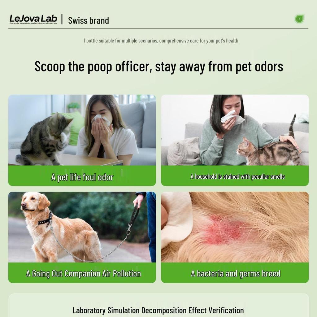Pet Deodorizer and Urine Odor Remover: Antibacterial Enzyme Spray for Cat Litter and Dog Urine