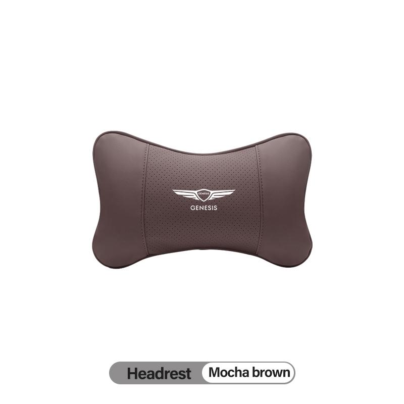 High-quality Leather Car Seat Headrest Memory Foam Comfort Pillow Auto Interior For Hyundai NLINE Genesis I30 I20 I10 Venue Getz PP18