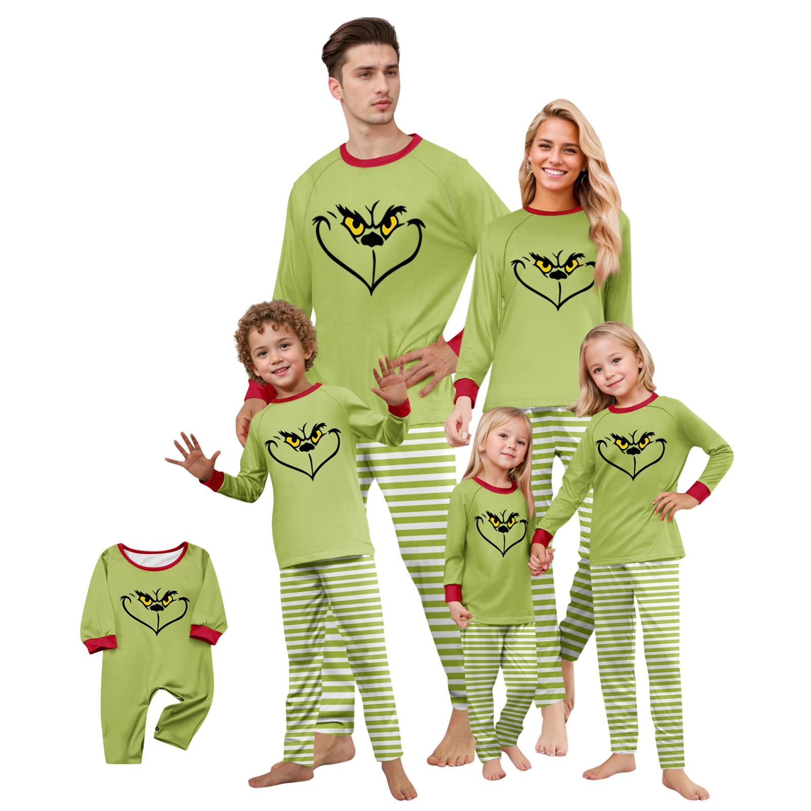 

Рождественский принт милый семейный комплект пижамы, домашняя одежда, семейный комплект топ с длинным рукавом и штаны комплект