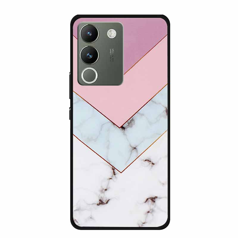 For Vivo V30 Lite 5G Case 6.67" Soft Silicone Marble TPU Phone Bag for vivo V30 Lite 5g V2314 Covers Luxury Protector V30Lite
