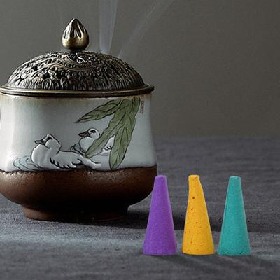 360-60PCS Mixed Waterfall Smoke Backflow Natural Incense Cone Aromatherapy Anxiety Relief Fragrance for Places Tea Yoga Room