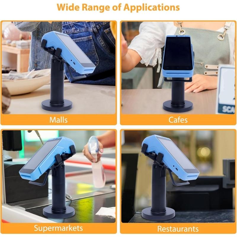 POS Machine Display Brackets Stand Retail Shop Adjustable Card Terminal Stand With Concealed Cable Channel