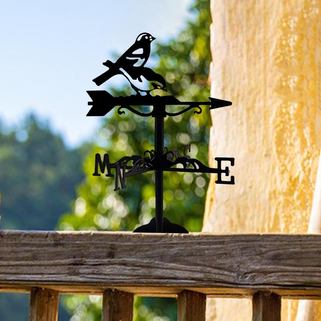 Weathervane Retro Silhouette Desktop Ornament Vintage Weathercock Wind Vane Weather Vane for Lawn Outside Yard Farm Courtyard