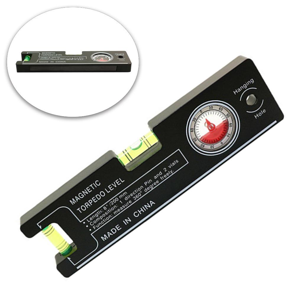 Horizontal Ruler Angle Meter Level Measure Tool 90′ Acrylic+ABS Plastic Black Horizontal Bubble Ruler Brand New China Mainland