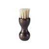 Mini Beechwood Chess-Shape Boar Bristle Shoe Brush - Dual Color, Polished, Multi-functional for Dust Removal