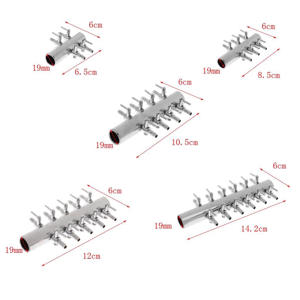 4/6/8/10/12 Way Pump Manifold for Marine Fish Tank Aquarium