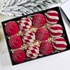12 Pcs Christmas Ball Ornament Hanging Ball Christmas Tree Ornament For Indoor Outdoor Holiday Party Decorations