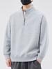 Men's High-End Korean Style Half-Zip Hoodie, Autumn/Winter 2024 Fashion Trend, Stand Collar Pullover Base Layer