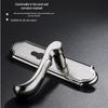 Stainless Steel Silent Indoor Bedroom Door Lock with Handle, Universal Fit for Solid Wood Doors