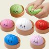 Bolinhas Anti-Stress de Dumpling Coloridas Brinquedos Sensoriais Fidget Comida de Simulação Squishies Pãozinho com Cozedor Bola de Massa de Apertar Presentes