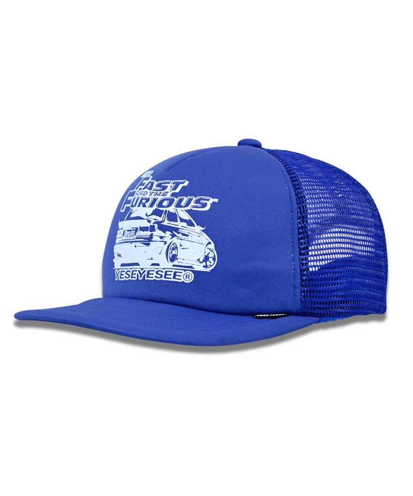 YESEYESEE Y.E.S X Fast & Furious Trucker Cap Blue