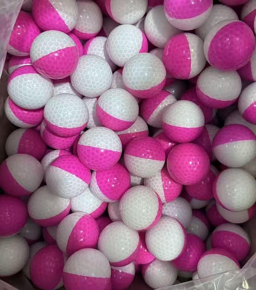 Double-Layer Two-Color Golf Practice Balls фиолетовый/белый