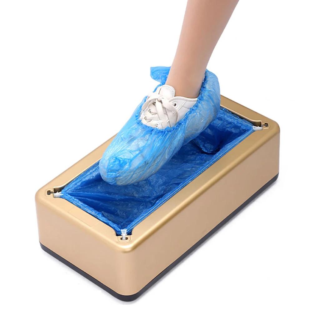 1pcs Automatic Shoe Cover Dispenser Hand-Free Shoe Covers Machine Portable ABS Anti-slip Base Overshoes Machine for Home Office