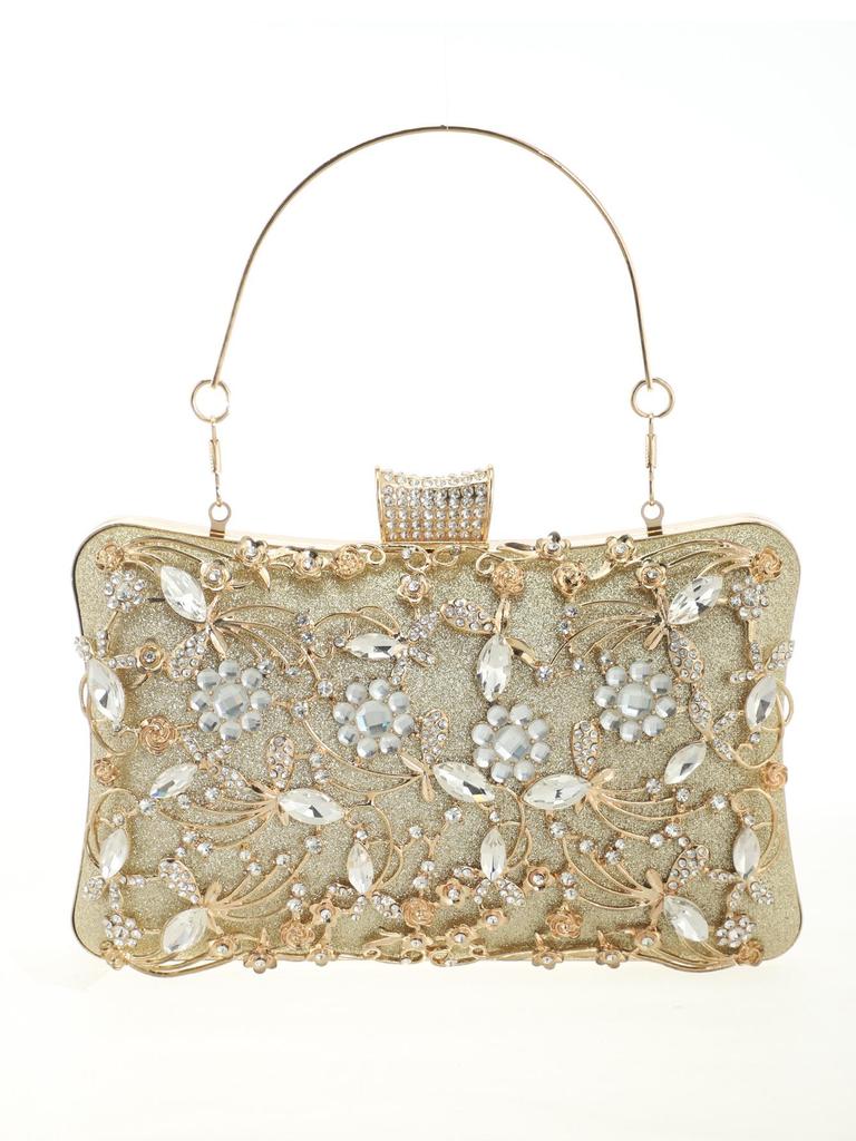 Kvällsväska med Diamantbesättning: Mångsidig Dambeklädnad Fest & Bankett Handväska