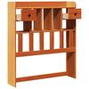 Headboard with Storage Space Wax Brown 75 Cm Solid Pine Wood