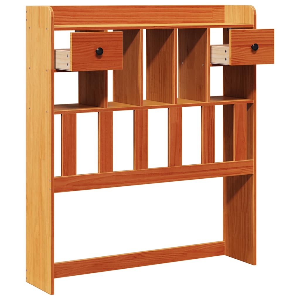 Headboard with Storage Space Wax Brown 75 Cm Solid Pine Wood