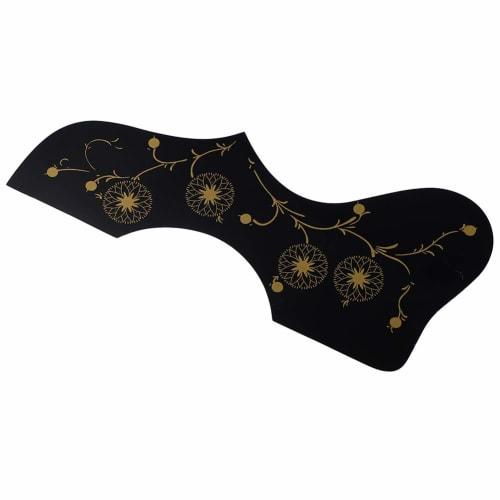 Self-Adhesive Folk Guitar Pickguard Accessories Pickguard Scratch Plate for Acoustic Guitar Bass Violin Black and White Pattern (Black Pattern)