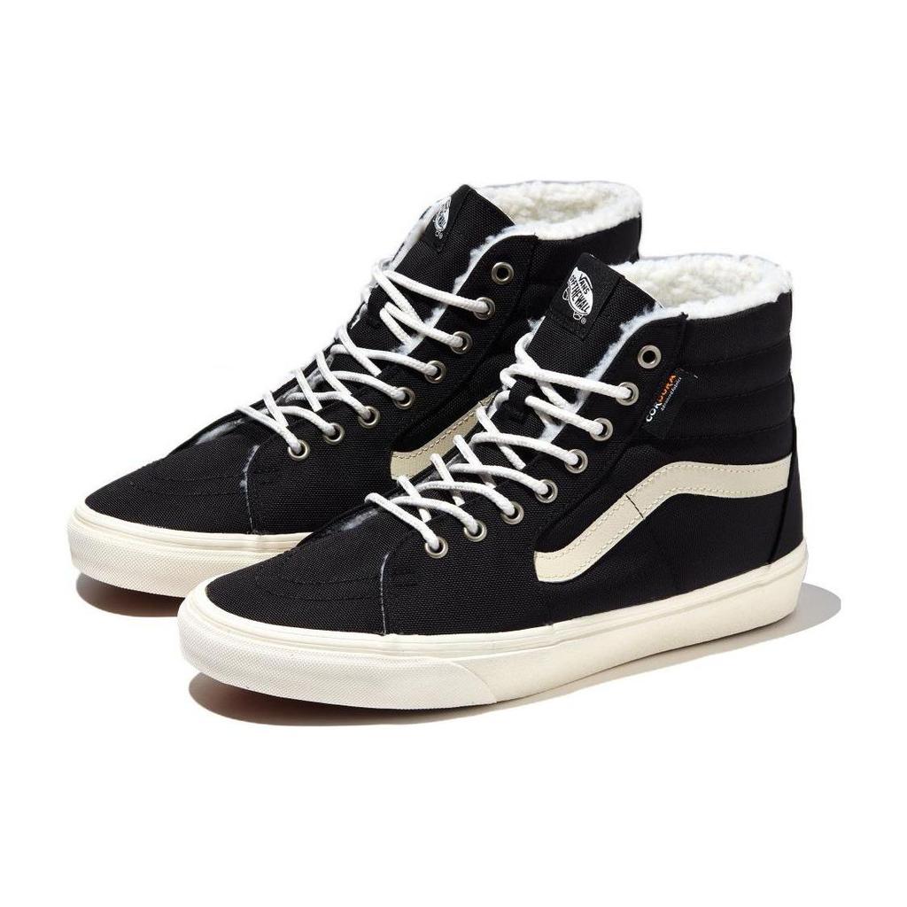 Vans Sk8 Cordura Sherpa Fleece Casual High-Top Skate Shoes Unisex Sneakers Black White VN0A4BVT1KP