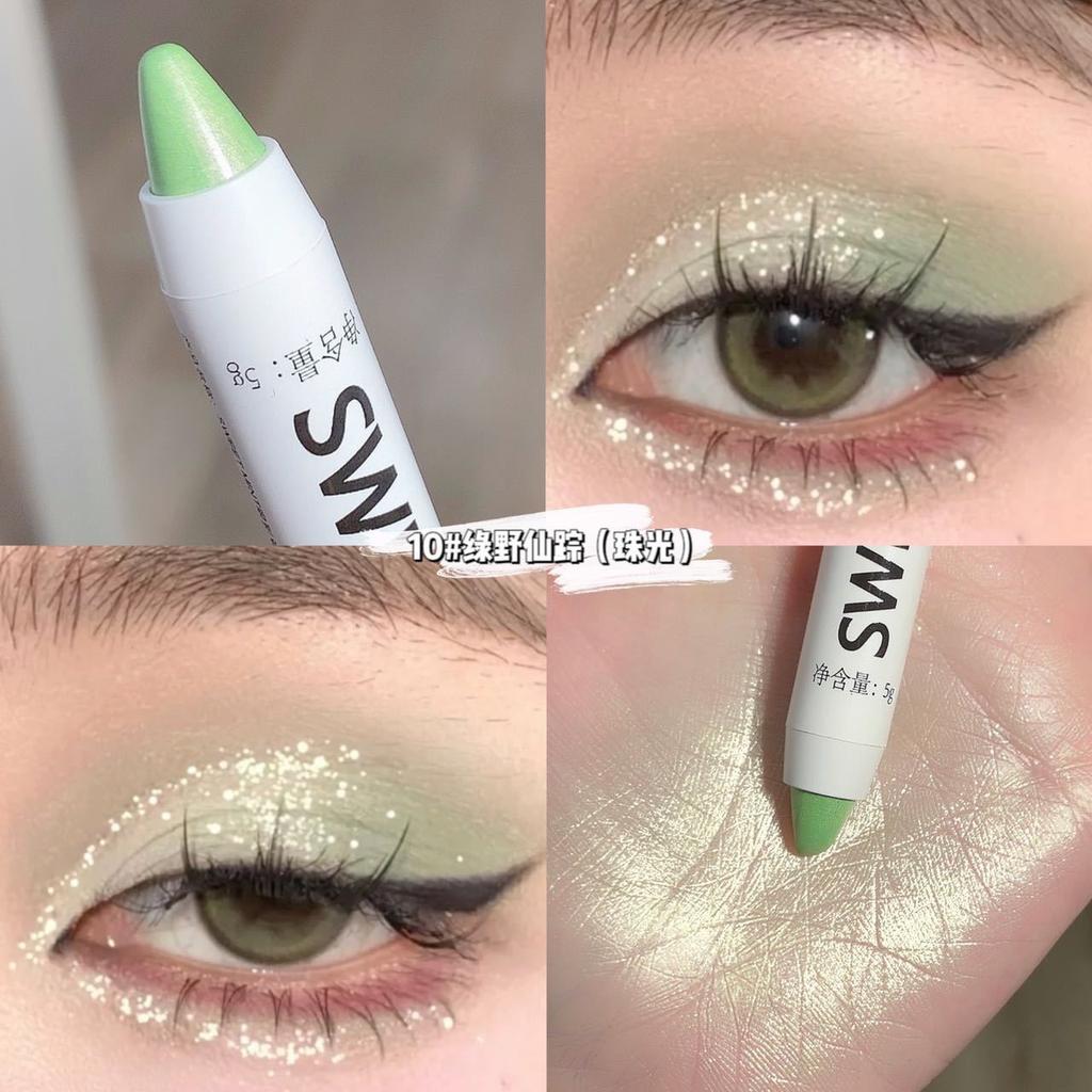 Eyeshadow Pencil Waterproof Long Lasting Glitter Shimmer Eye Shadow Pen Eyeliner Stick Eyes Makeup Tools